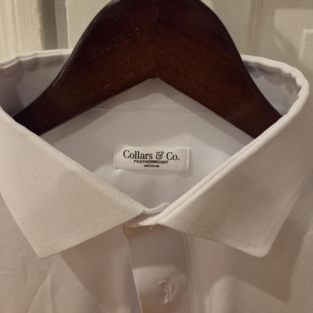 Collars And Co. Men's Medium White Polo Shirt